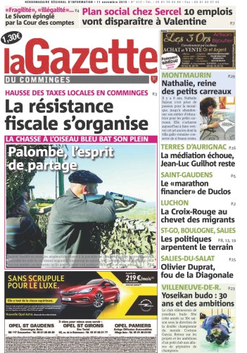 La Gazette du Comminges n°413 du 11 novembre 2015 1