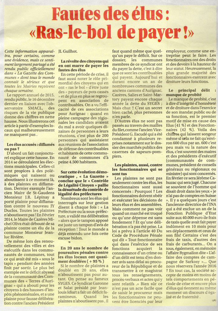 Le Petit Journal - 20 janvier 2016 32